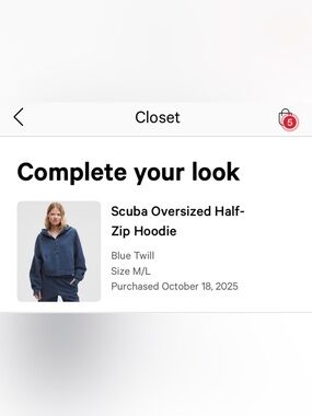 lululemon athletica Scuba Oversized Half-Zip Hoodie in Blue Twill